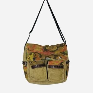 Douguyan Canvas Bag Shoulder Crossbody Messenger Adjustable Strap Pockets Camo